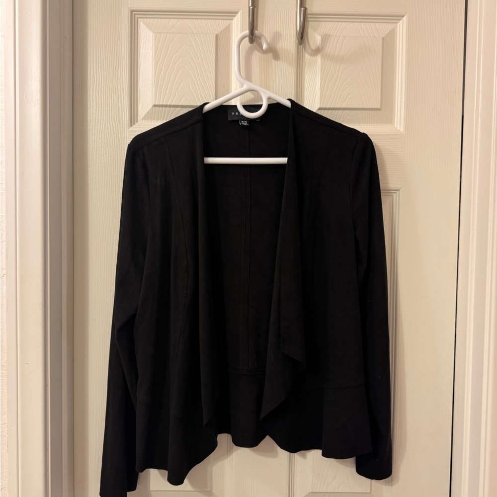 NWOT Premise Black Draped Cardigan